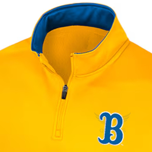 Wholesale Custom <b>Men</b>’s Quarter Zip <b>Pullover</b> <b>Jacket</b> UCLA Bruins Embroidered Logo Fleece Sports Casual Athletic <b>Jacket</b> - Product Image 4