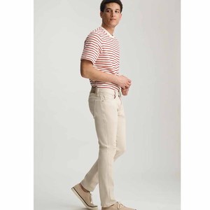 Custom Men's Jeans Beige Light Breathable Vintage Style Straight Basic Soft New Collection Men Trousers Jeans - Product Image 3