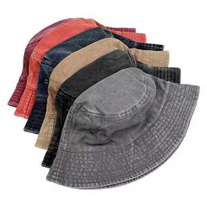 Unisex Bucket <b>Hat</b> 3D Embroidery Solid Color 100% Cotton Canvas Breathable Casual Adult Spring <b>Summer</b> 56-58CM - Product Image 6