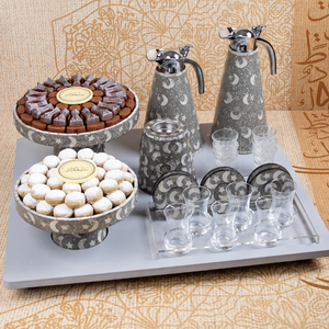 Carafe isotherme de haute qualité en nacre, motif lune, décoration de service, cadeau Ramadan, luxe, vente en gros - Product Image 2