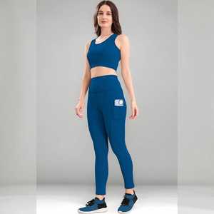 Leggings de yoga décontractés taille haute pour femmes, moulants, en Spandex/Nylon/Coton brossé, longueur cheville, effet push-up, pour le fitness - Product Image 4