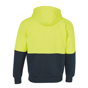 Sweat-shirt à capuche zippé en molleton 100 % coton haute visibilité pour homme, coupe ample, vêtements de travail - Product Image 6