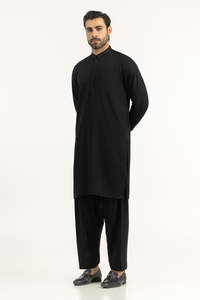 Costume Salwar Kameez Noir Respirant Personnalisable 2026 – Vente en Gros Usine – Tenue Décontractée Homme pour Mariage Pakistanais, Fête, Aïd, Ramadan - Product Image 5