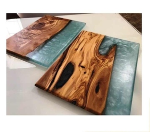 Tabla de Cortar Multiusos de Resina y Madera, Tabla de Cocina Epoxi para Cortar Carne, Verduras, Pan y Queso - Product Image 1