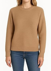Suéter de Punto Texturizado para Mujer, Cuello Alto, Manga Larga, Estilo Casual y Relajado, Suave y Cálido, para Otoño e Invierno, Ropa al por Mayor - Product Image 2