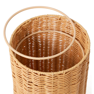 Natural Rattan Waste Basket Classic Open Top Trash Can Eco-Friendly <b>Paper</b> Bin for Bedroom Decor Customizable Size - Product Image 4