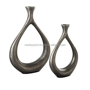 Jarrón de Flores Decorativo Rústico de Hierro con Acabado Elegante, Centro de Mesa para Sala de Estar, Comedor y Decoración del Hogar, Hecho a Mano y Duradero - Product Image 2