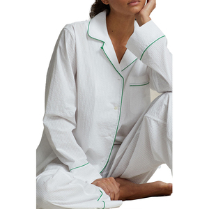 Ensemble de pyjama long personnalisé en usine, vêtements de nuit en rayonne, tenue d'intérieur, ensembles de vêtements de nuit en modal pour femmes - Product Image 6