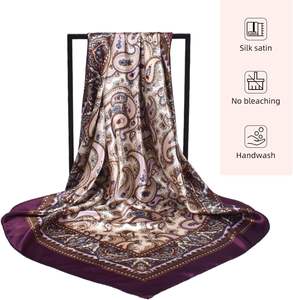 Bandana en satin de haute qualité, logo personnalisé coloré, sublimation, prix bas, foulard pour cheveux, couvre-chef pour hommes et femmes, bandanas - Product Image 2