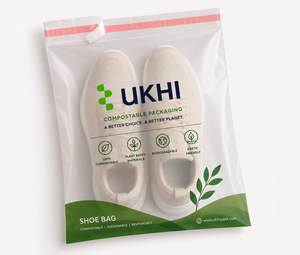 Biodegradable <b>Compostable</b> PBAT PLA Cornstarch Shoes Packaging <b>Bags</b> For Packaging And Gifting Purpose With 30 Microns - Product Image 2