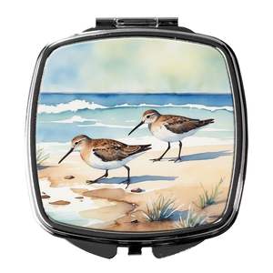 Sandpipers Women's <b>Compact</b> Folding Handheld <b>Makeup</b> Mirror Travel-Durable Pocket Decorative Gift for Hunting and Daily Use - Product Image 1