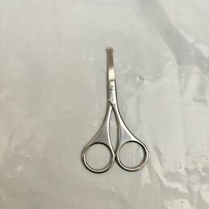 Ciseaux de coupe de poils de nez en acier inoxydable chirurgical de haute qualité, à pointe arrondie, sûrs, pour barbier et salon de coiffure - Product Image 5