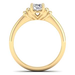 Bague de Fiançailles REYES en Argent Sterling 925 avec Moissanite Ronde Brillante de 0,5 Carat – Bijoux d'Éternité – Prix de Gros - Product Image 4