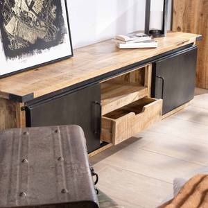 Mueble TV Vandana Silver Mark 160 cm con puerta corredera, metal y madera, Character - Product Image 5