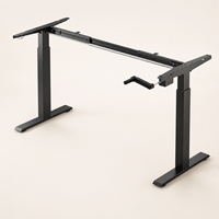 Cadre de bureau debout moderne en métal robuste à manivelle pour grandes postes de travail personnalisés (bureau, studio, villa)