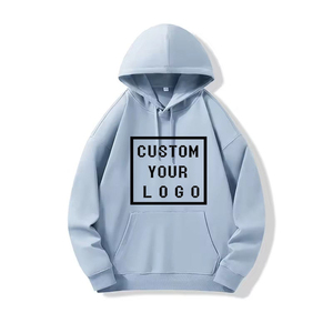 Sweat-shirts à capuche surdimensionnés de haute qualité, 100% coton, avec logo imprimé et brodé, vêtements décontractés personnalisés pour hommes - Product Image 4