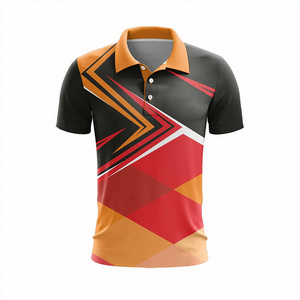 Camiseta de Fútbol Sublimada de Poliéster para Hombre con Diseño de Bloques de Color, Secado Rápido, Manga Corta, Cuello Camisero, Corte Regular - Product Image 4