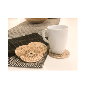 Venta al por mayor de posavasos de ratán, fabricación directa de fábrica, posavasos de ratán estilo bohemio, gran oferta - Product Image 1