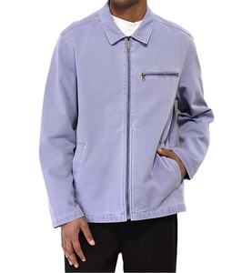 Chaqueta de trabajo orgánica personalizada, resistente, de algodón, con cuello vuelto, camuflaje, lona, con cremallera, para hombre - Product Image 1