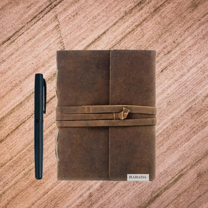 Premium Quality Leather Handmade Dairy Hardcover Leather Journal Diary Notepad With Wood-free Cotton Paper for Men & Women - Product Image 2