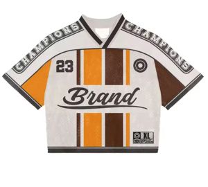 Camisetas de Fútbol Americano Personalizadas de Alta Calidad, Corte Cuadrado, Estilo Urbano, Sublimadas, de Malla, para Hombre - Product Image 1