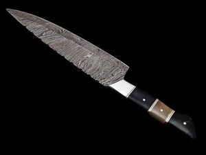 Couteau de chef en acier Damas LEGACY BLADES de qualité supérieure, manche en bois, couteau de cuisine professionnel, usine OEM ODM - Product Image 2