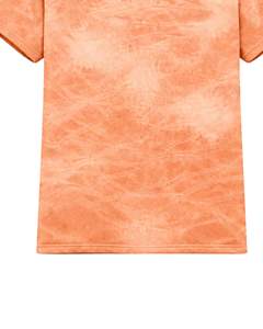 Customized Peach Ice Dye T Shirt Men Round Neck Short Sleeve Cotton Casual Streetwear Vintage Wash Custom OEM Wholesale Tee - Product Image 6