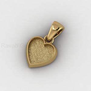 <b>Solid</b> 925 Sterling <b>Silver</b> 14K Gold Plated 10mm Heart Blank Bezel Setting Charm Pendant Cabochon DIY Resin Ashes Jewelry Findings - Product Image 6