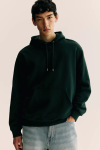Sudadera con Capucha Extra Grande para Hombre, de Felpa, Color Sólido, Informal, para Otoño, Corte Regular, 100% Algodón, Transpirable, Diseño de Punto - Product Image 6