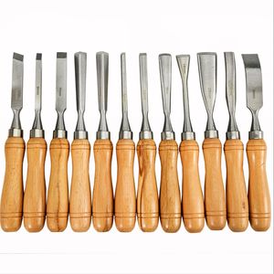 Set di 12 Scalpelli per Tornio da Legno con Lama in Acciaio al Carbonio da 3,75 Pollici per Lavorazione del Legno e Intaglio con Custodia in Legno - Product Image 3