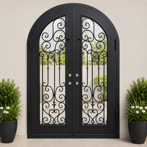 Portes d'entrée en fer forgé sur mesure pour maisons, avec des designs élégants, une durabilité exceptionnelle et une sécurité renforcée pour une entrée moderne - Product Image 2