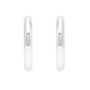 18K Gold Plated <b>Silver</b> <b>Stud</b> Earrings Classic Half Hoop Design (E3301S) - Product Image 1