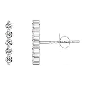 Pendientes de barra larga con diamantes cultivados en laboratorio - Product Image 4