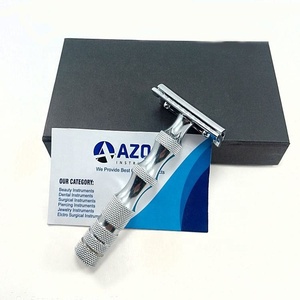 Stainless Steel Double Edge Safety <b>Razor</b> with Anti Slip Handle Reusable Manual Wet Shaving Tool for <b>Men</b> Barber Salon Home Use - Product Image 6