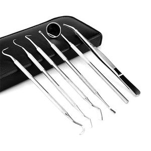 Kit d'examen dentaire Surtechs 6 pièces, conception allemande, instruments chirurgicaux en acier inoxydable, alimentation manuelle, certifié CE - Product Image 1