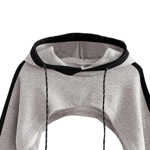 เสื้อฮู้ดครอปผู้หญิงลดราคา ผลิตจากวัสดุคุณภาพสูง ดีไซน์ใหม่ล่าสุด - Product Image 4