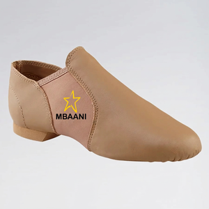 MBAANI – chaussures de danse Jazz pour femmes, tige en cuir véritable, talon plat, chaussures de ballet souples, chaussures de danse Jazz pour femmes - Product Image 1
