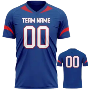 Maillot de football américain personnalisé pour cornerbacks, sublimation, col en V, 100 % polyester, anti-humidité, uniforme d'équipe, vente en gros OEM - Product Image 1
