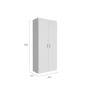 Armadio Dispensa Cherry Hill a 5 Ripiani Bianco per Organizzazione Cucina - Product Image 5