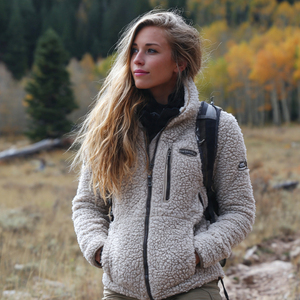 เสื้อแจ็คเก็ตเชอร์ปาผู้หญิงแบบมีซิป มีกระเป๋า เสื้อแจ็คเก็ตเชอร์ปาบุขนสำหรับฤดูหนาวแบบซิปเต็มตัว เสื้อแจ็คเก็ตเชอร์ปาผู้หญิงแบบมีฮู้ดและกระเป๋าหน้า - Product Image 6