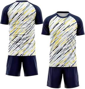 ชุดฟุตบอลดีไซน์ล่าสุด โพลีเอสเตอร์ 100% สไตล์ใหม่ ชุดมืออาชีพสำหรับผู้ใหญ่ คุณภาพพรีเมียม สีสั่งทำได้ แห้งเร็ว - Product Image 2