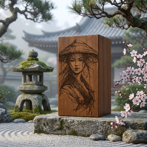 Urna Funeraria Ecológica de Madera Natural Voxo International, Caja de Cremación Conmemorativa Grabada, Ataúd Personalizado para Cenizas, 200 Cubic - Product Image 6