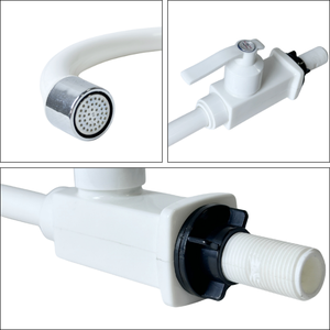 ก๊อกน้ำห้องครัวแบบก้านเดียว รุ่น KSOM-52T10 ยี่ห้อ KSN เวียดนาม ดีไซน์ทันสมัย หัวฉีดแบบดึงออกได้ ผิวโครเมียม ติดตั้งบนเคาน์เตอร์ วัสดุ ABS หมุนได้ 360 องศา รับประกัน 2 ปี - Product Image 3