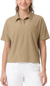 Camiseta Polo de Manga Corta para Mujer, Color Sólido, Tejido de Punto Informal, Transpirable, 100% Algodón, Largo Regular, Venta al Por Mayor - Product Image 4