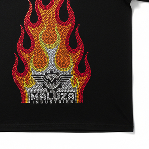 Camiseta de hombre de talla grande con estampado de diamantes brillantes, estilo urbano, con pedrería de moda, novedad 2026, de fabricantes - Product Image 4