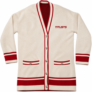 Logos personnalisés sur des pulls à col en V de haute qualité pour les sororités/fraternités/écoles/collèges/universités, logos brodés sur des cardigans en tricot. - Product Image 1