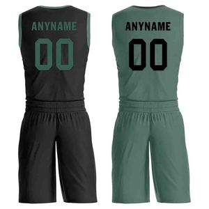 Ensemble d'uniformes de basket-ball personnalisés pour hommes, adultes, joueurs, nom d'équipe, numéros imprimés, maillots courts personnalisés, respirants, 100% polyester - Product Image 3