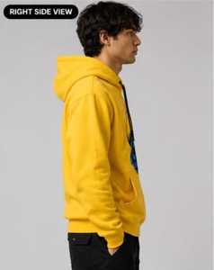 Sudadera con Capucha Amarilla para Hombre con Estampado de Montaña, Impresión Digital, Corte Regular Informal, Ropa de Otoño - Product Image 5