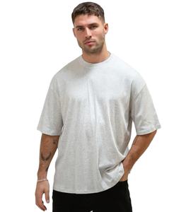 Ropa deportiva informal de calidad superior para hombre, camisetas modernas de verano con cuello redondo y tela de punto holgada con estampado personalizado - Product Image 3