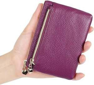 Genuine leather coin purse Small leather <b>wallet</b> Compact coin <b>holder</b> Leather change purse Mini leather pouch - Product Image 2